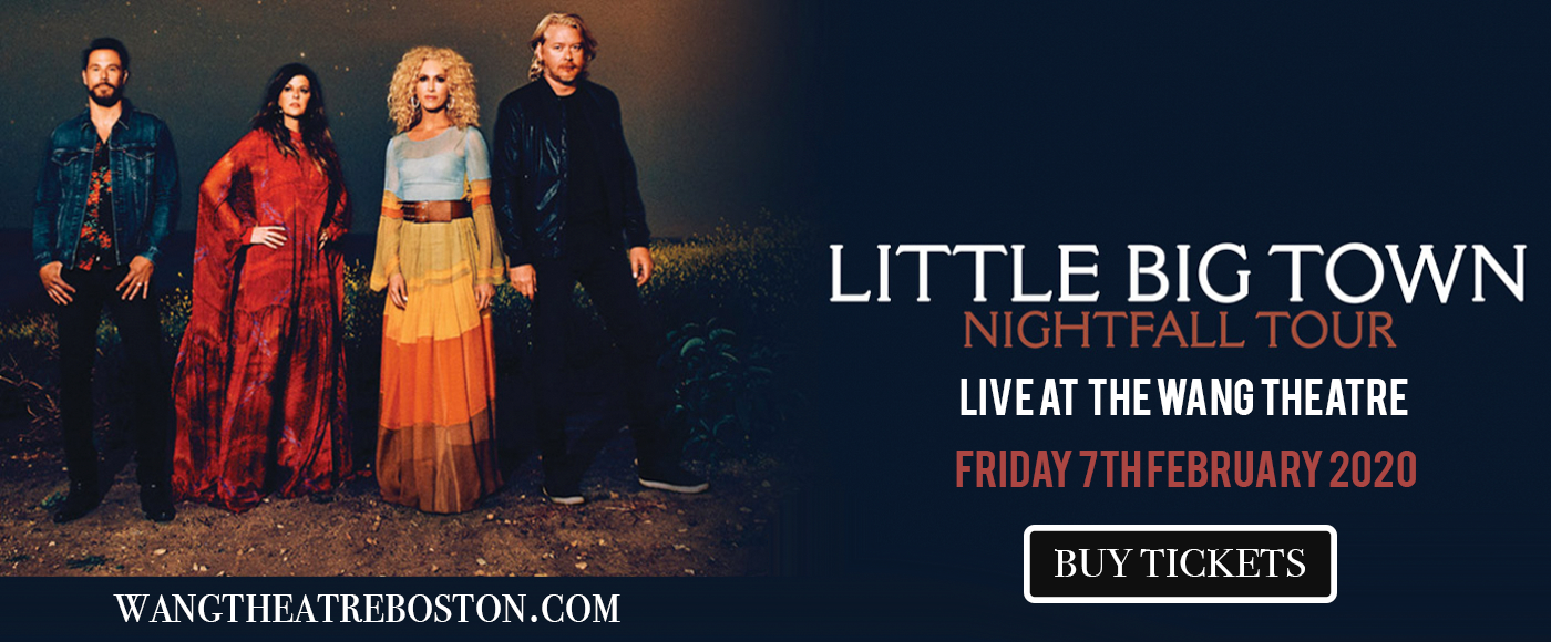 Little Big Town Tickets 7th February Wang Theatre in Boston