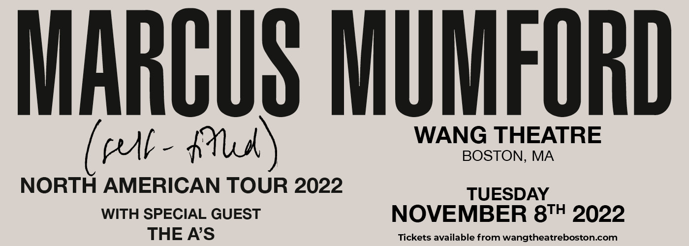 Marcus Mumford: Fall 2022 North American Tour with The A's