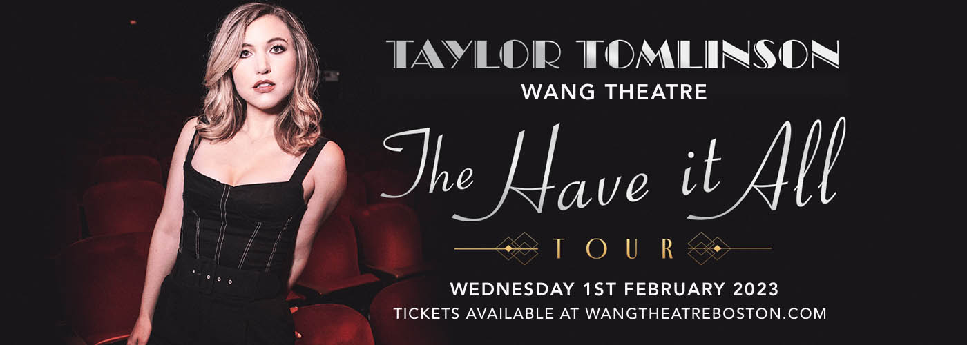 Taylor Tomlinson Tickets 1st February Wang Theatre in Boston